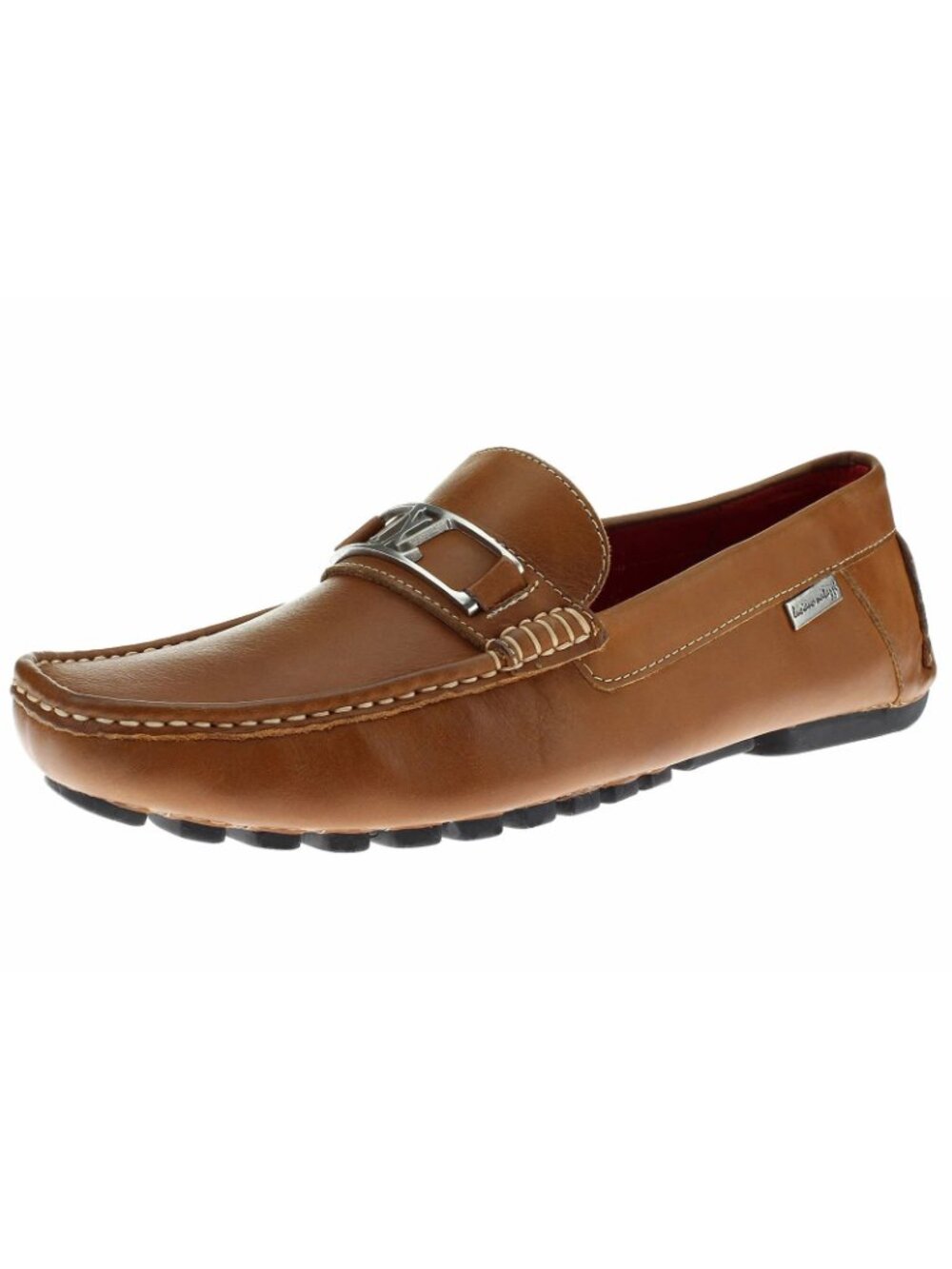 Grant Couture Luciano Natazzi Leather Driving Loafers Tan NWOB Size 9.5